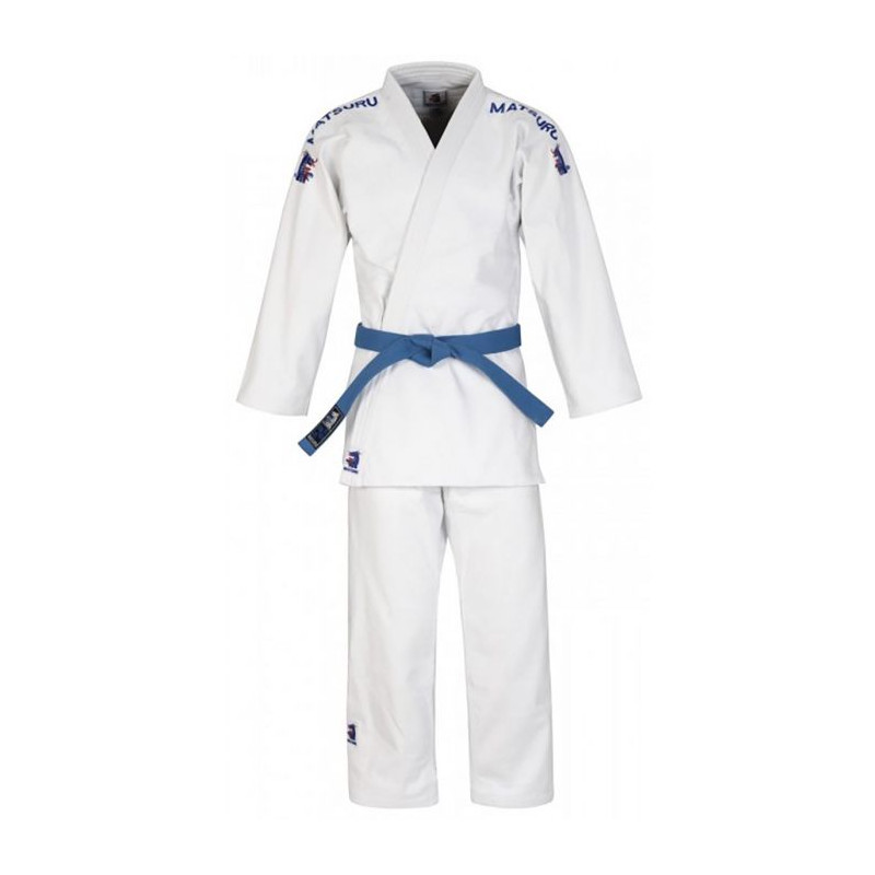 Matsuru - Judo Unifom Semi - white with blue shoulder padding