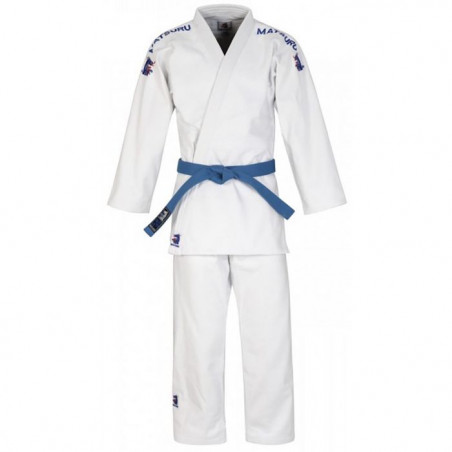 Semi - weiß mit blauem Schulterstick - Judoanzug von Matsuru