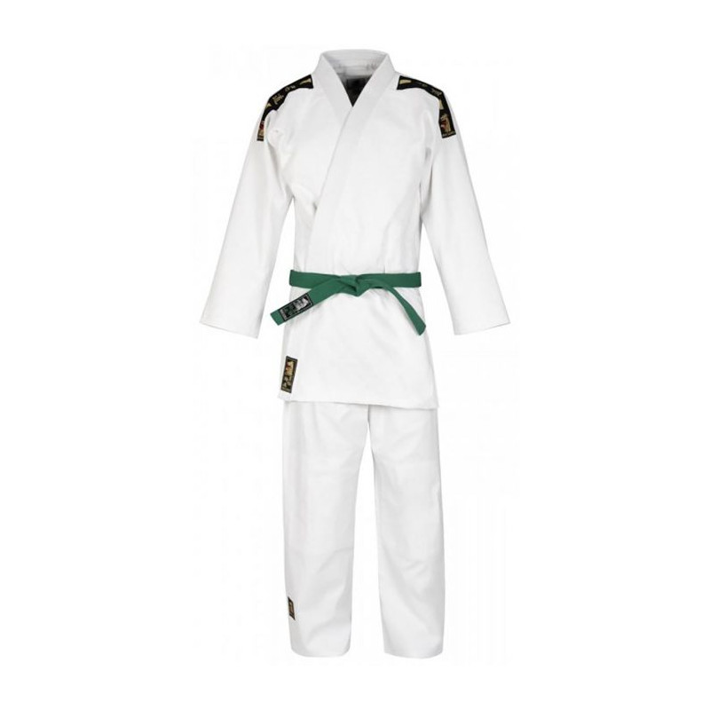 Matsuru - Judo Unifom Club - white with black and gold shoulder padding