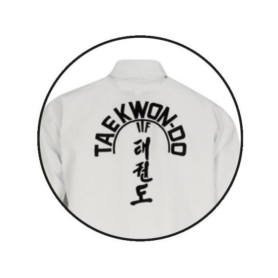 Taekwondo uniform Matsuru „V“ – white with Taekwondo embroidery