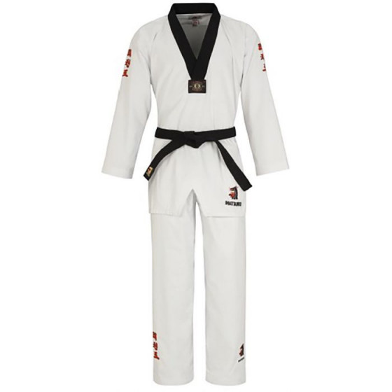 Taekwondo uniform Matsuru „Master-V“ – black with Taekwondo embroidery
